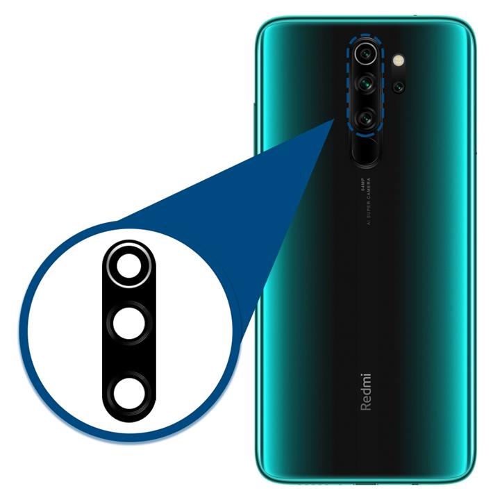 شیشه لنز دوربین گوشی شیائومی ردمی نوت 8 پرو Xiaomi Redmi Note 8 Pro Camera Lens Glass